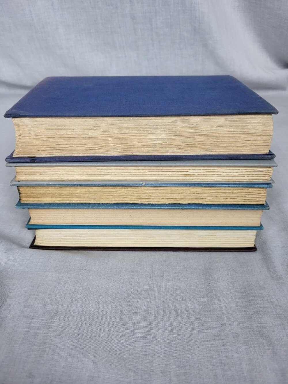 (5) Vintage Blue Books Beach Cottage Decor Classic Country Shabby Chic - Picture 3 of 11